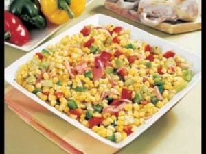 Corn with poblano peppers